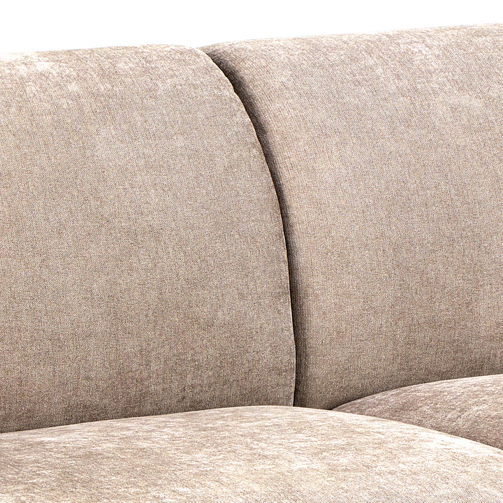 Westham 2+2-Seater Sofa in Fay Beige 05 Fabric, Base in Matt Oak