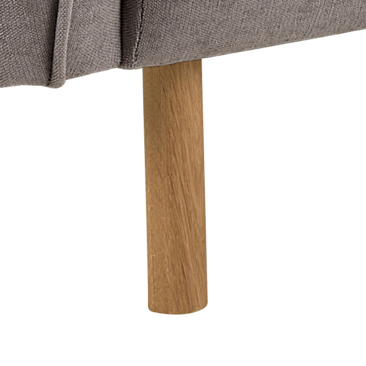 Westham 3-Seater Sofa in Fay Fabric Dusty Brown 21 Fabric, Base in Matt Oak