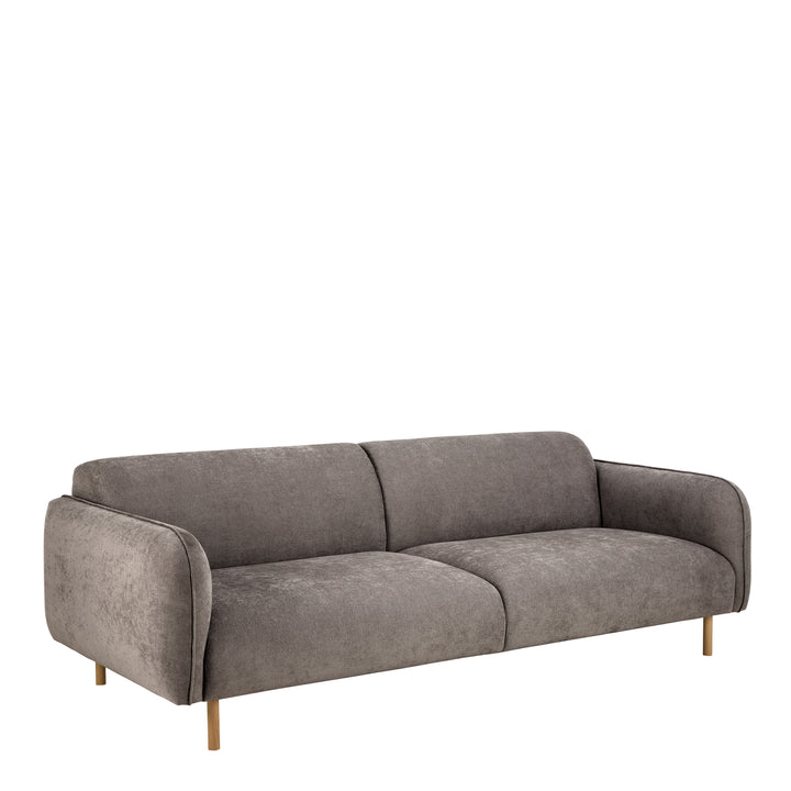 Westham 3+3-Seater Sofa in Fay Fabric Dusty Brown 21 Fabric, Base in Matt Oak