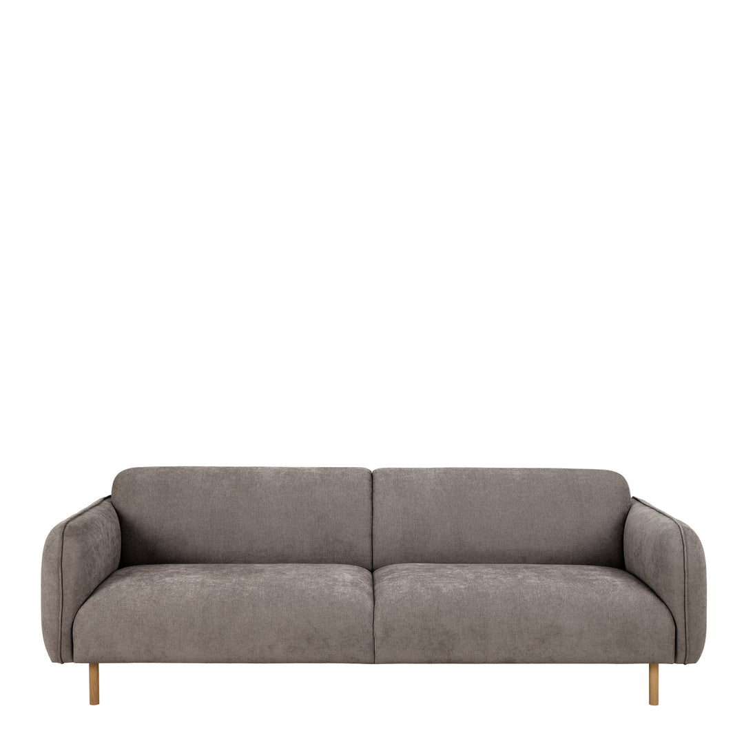 Westham 3-Seater Sofa in Fay Fabric Dusty Brown 21 Fabric, Base in Matt Oak