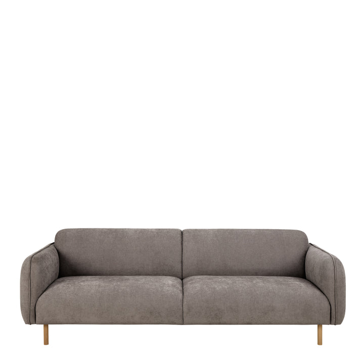 Westham 3-Seater Sofa in Fay Fabric Dusty Brown 21 Fabric, Base in Matt Oak