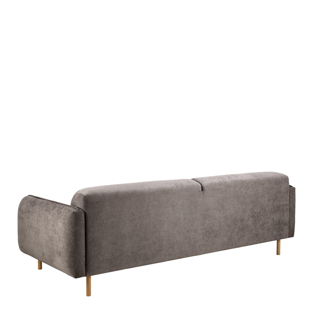 Westham 3+3-Seater Sofa in Fay Fabric Dusty Brown 21 Fabric, Base in Matt Oak