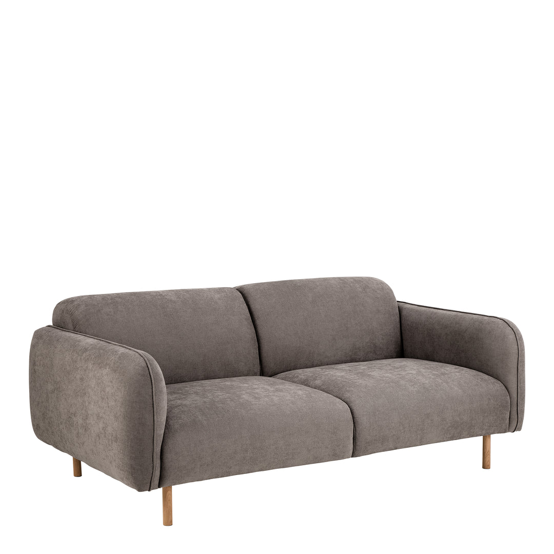 Westham 2+2-Seater Sofa in Fay Fabric Dusty Brown 21 Fabric, Base in Matt Oak