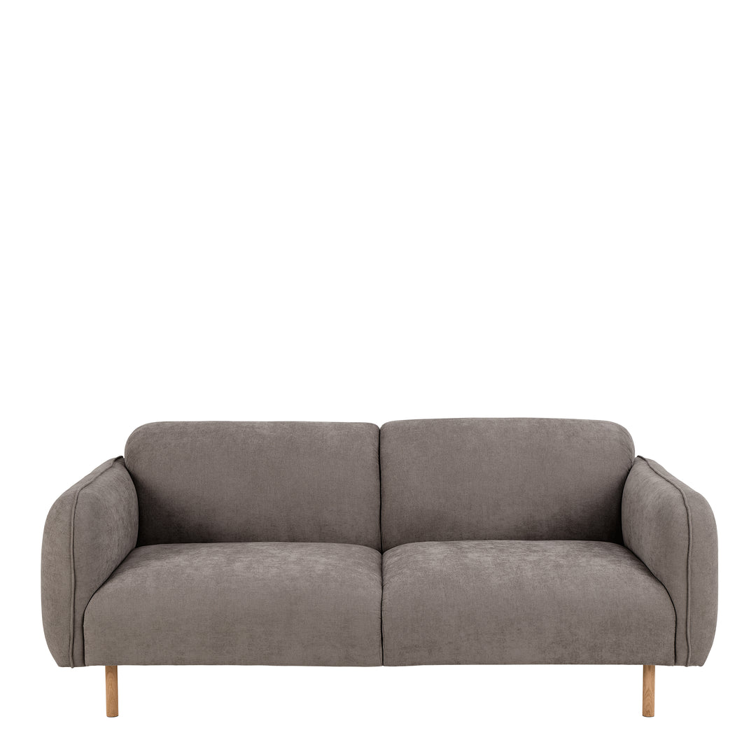 Westham 2+2-Seater Sofa in Fay Fabric Dusty Brown 21 Fabric, Base in Matt Oak