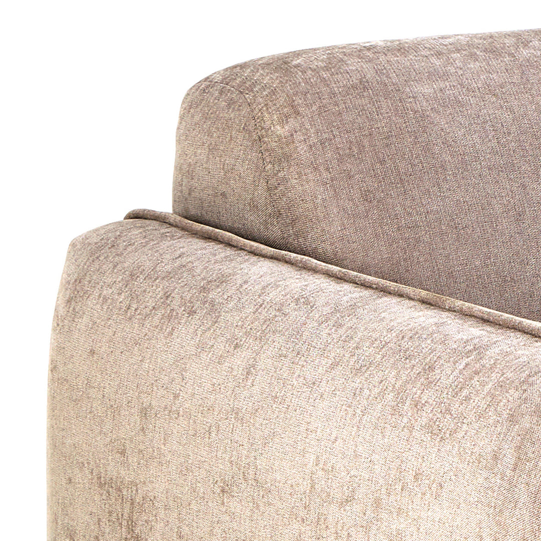 Westham 3+3-Seater Sofa in Fay Beige 05 Fabric, Base in Matt Oak