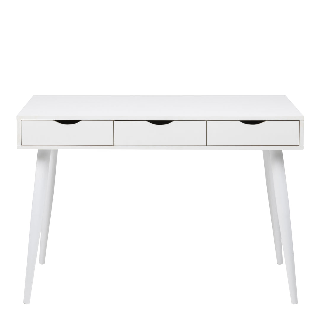 Neptun 3 Drawer Office Desk in White