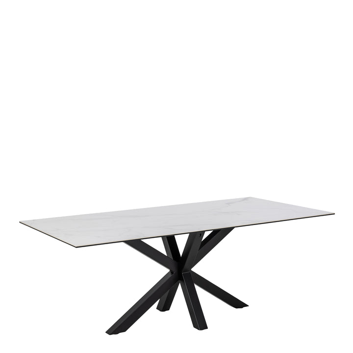 Heaven Dining Table with Ceramic White Top