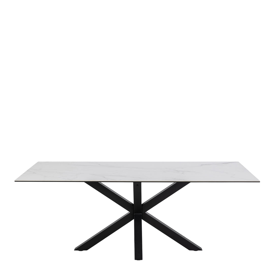 Heaven Dining Table with Ceramic White Top