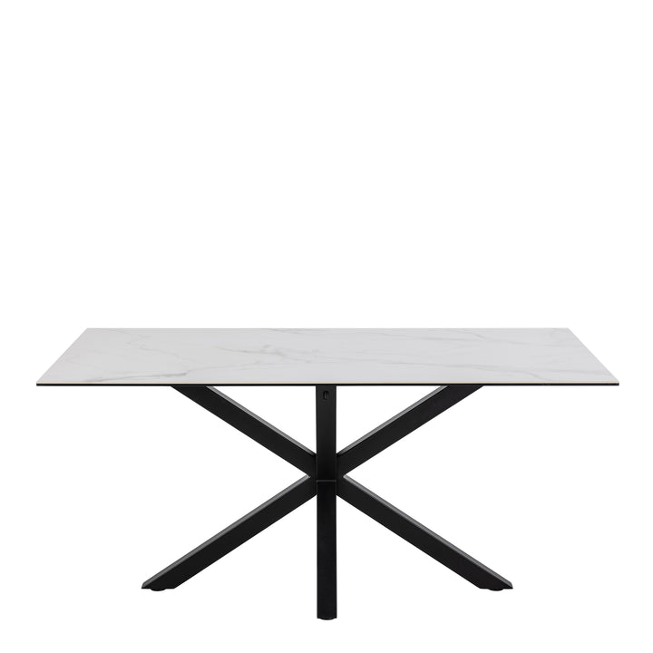 Heaven Dining Table in Ceramic White 160x75.5cm