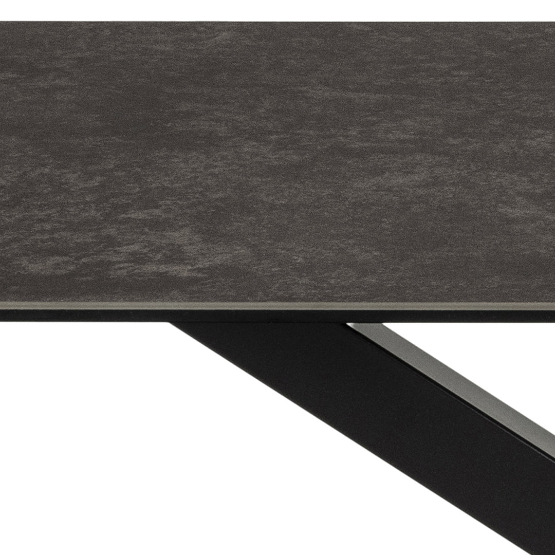 Heaven Dining Table in Ceramic  Black Top 160x75.5cm