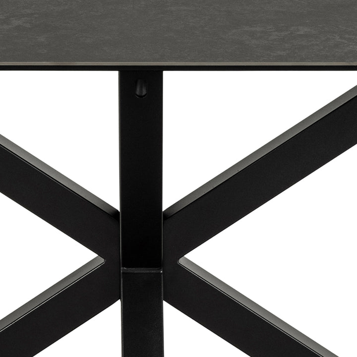 Heaven Dining Table in Ceramic  Black Top 160x75.5cm