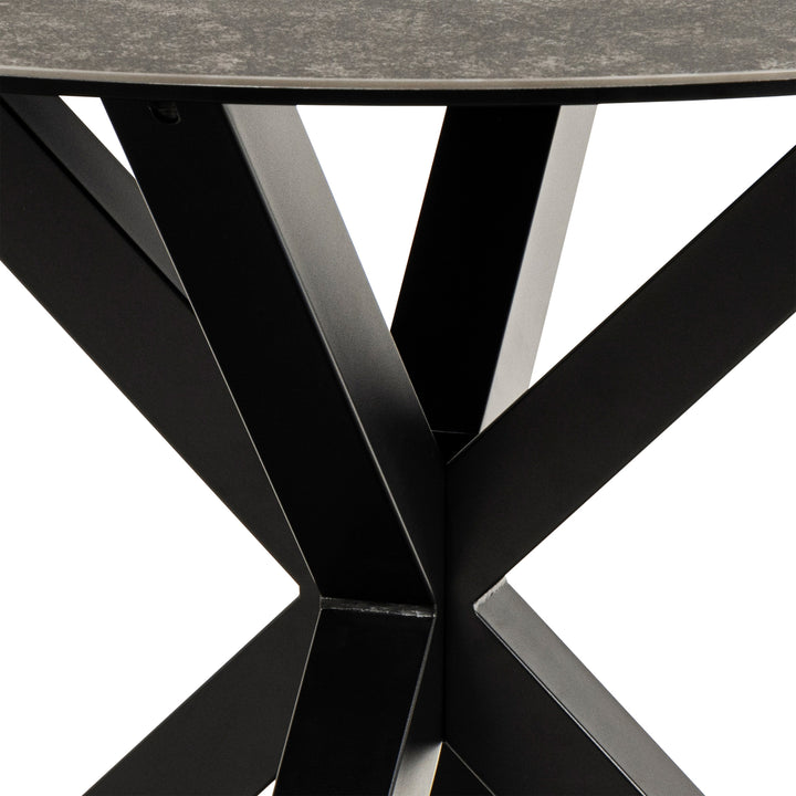 Heaven Dining Table with Ceramic Black Top