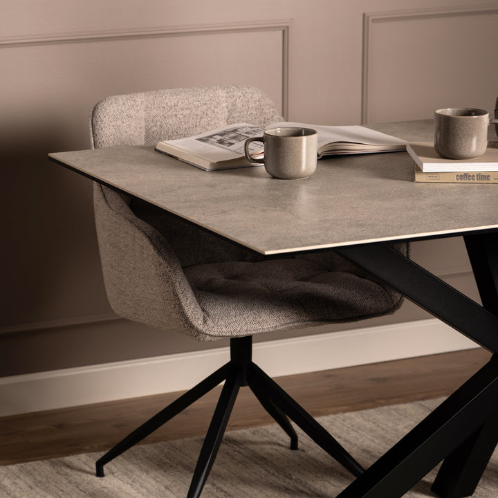 Heaven Dining Table in Ceramic Grey 160x75.5cm
