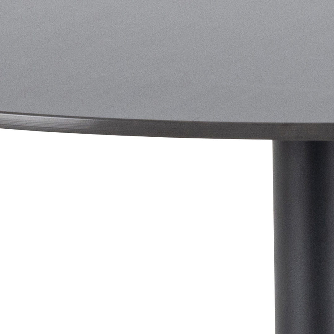 Malta Ceramic Round Bar Table in Matt Black