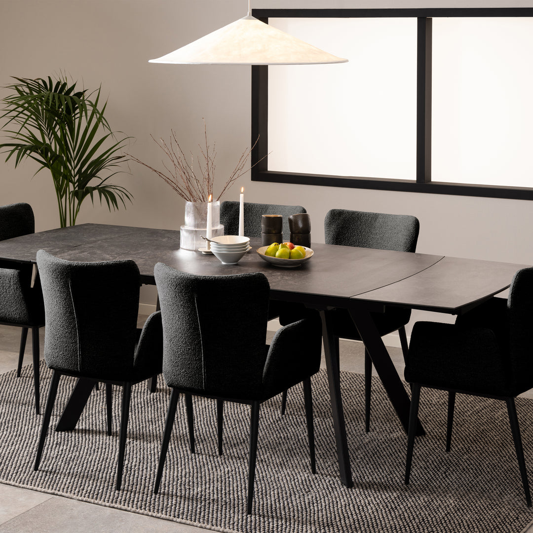 Blackburn Black Ceramic Dining Table - TidySpaces