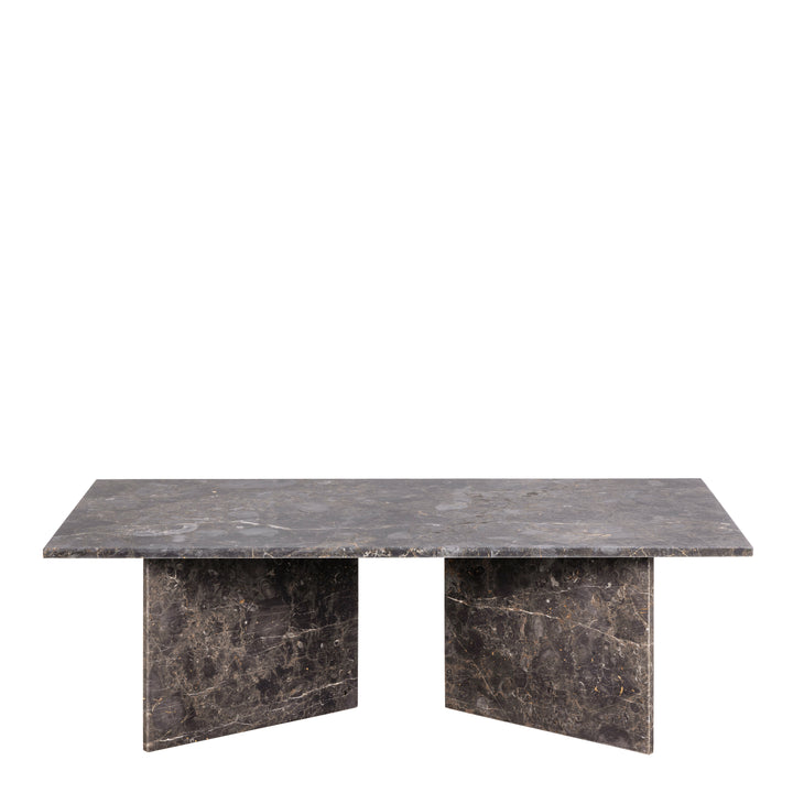 Vega Coffee Table with Marron Marble Top 140cm