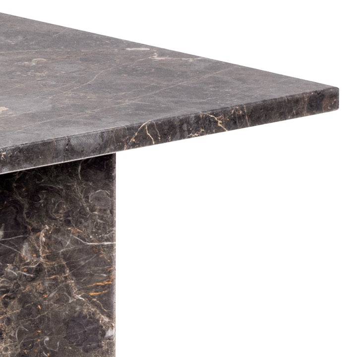 Vega Coffee Table with Marron Marble Top 140cm