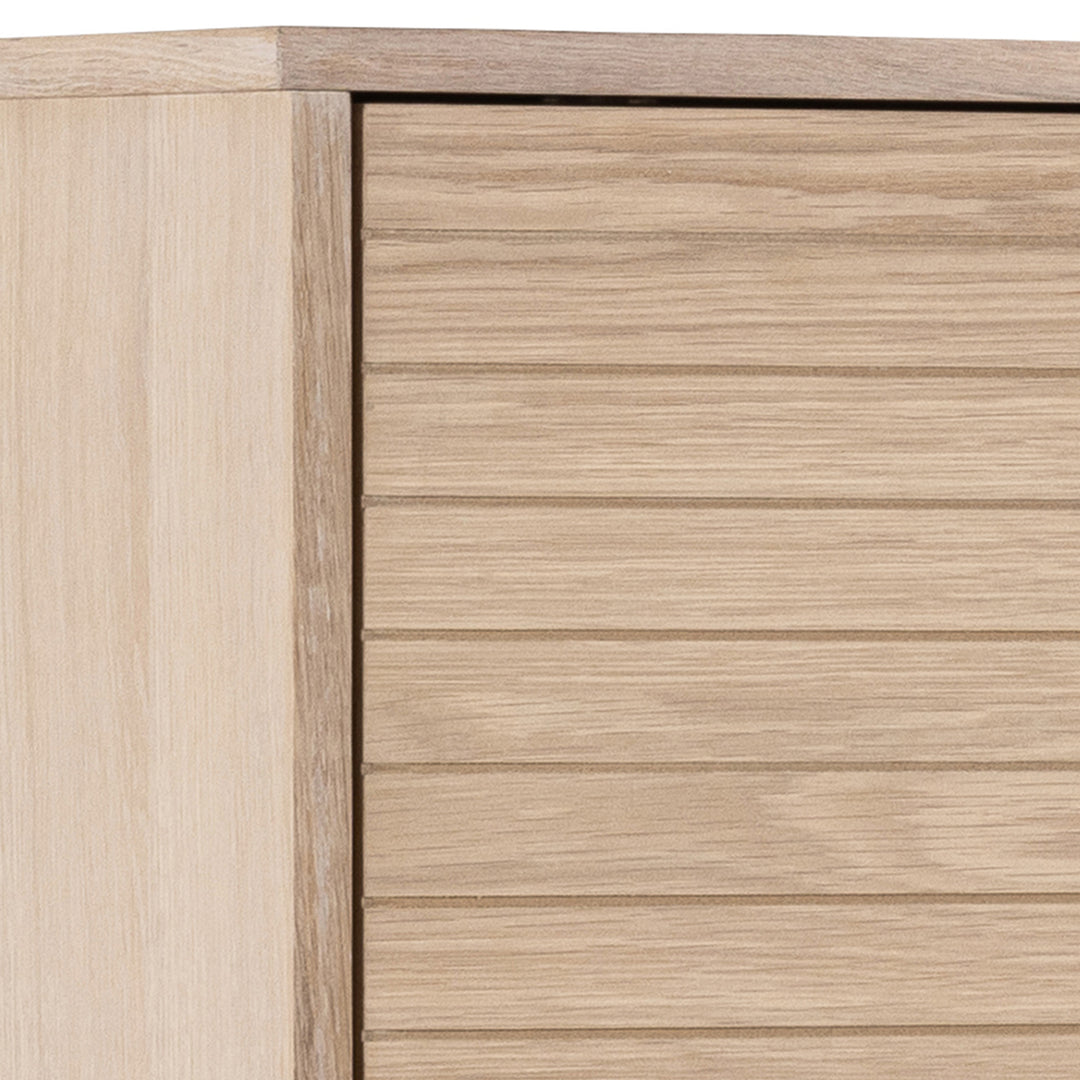 Linley Cabinet with 2 doors and 4 shelves in White Oak - TidySpaces