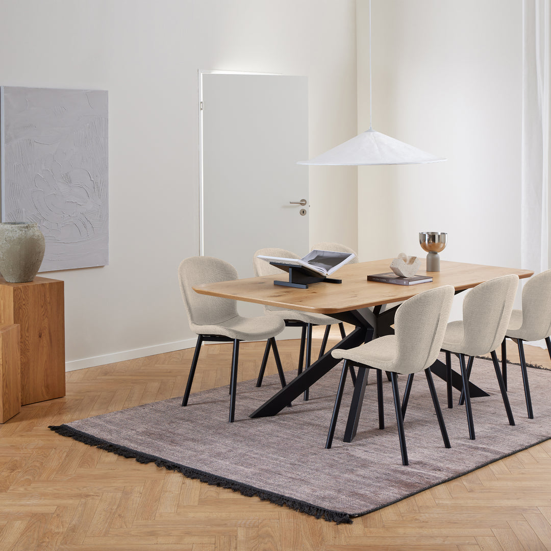 Irwine Dining Table in Matt Oak 200x75cm