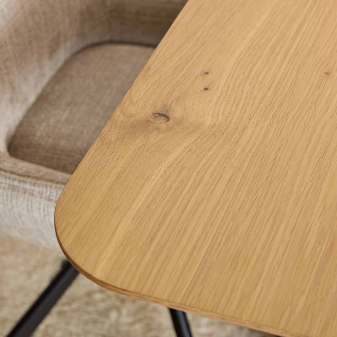 Irwine Dining Table in Matt Oak 200x75cm