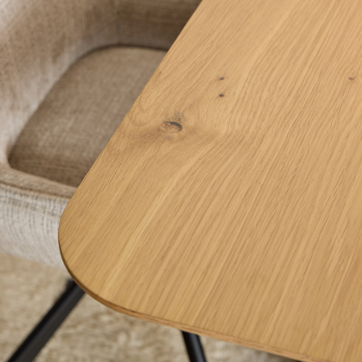 Irwine Dining Table in Matt Oak 200x75cm