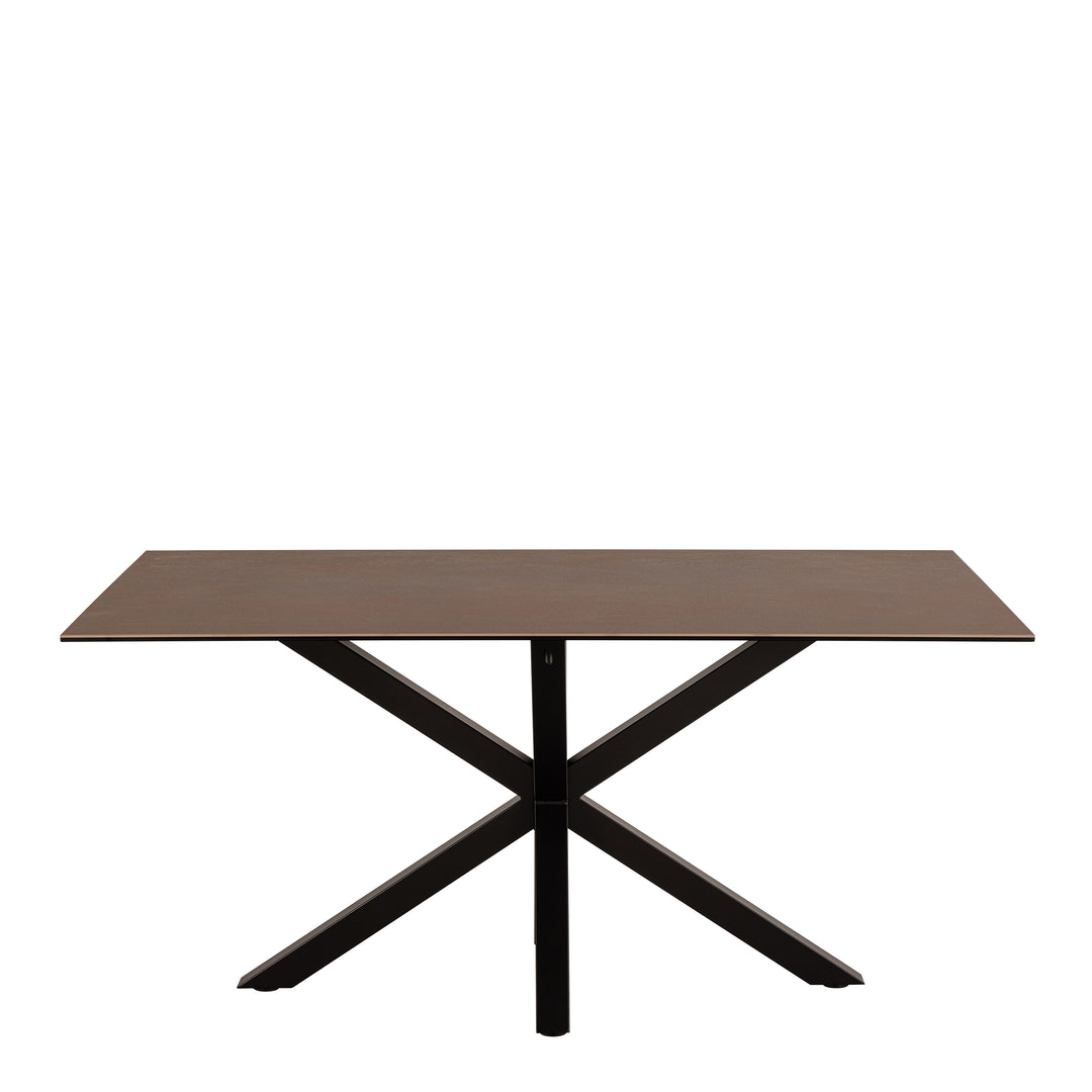 Heaven Dining Table in Ceramic Rusty Brown 160x75.5cm