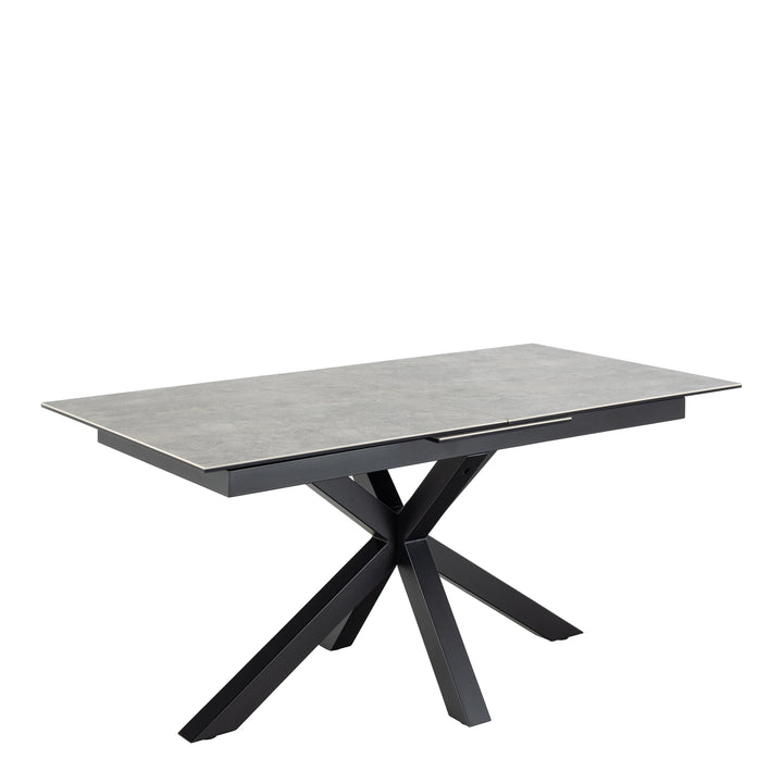 Heaven Extendable Dining Table with Ceramic Grey Top 168cm