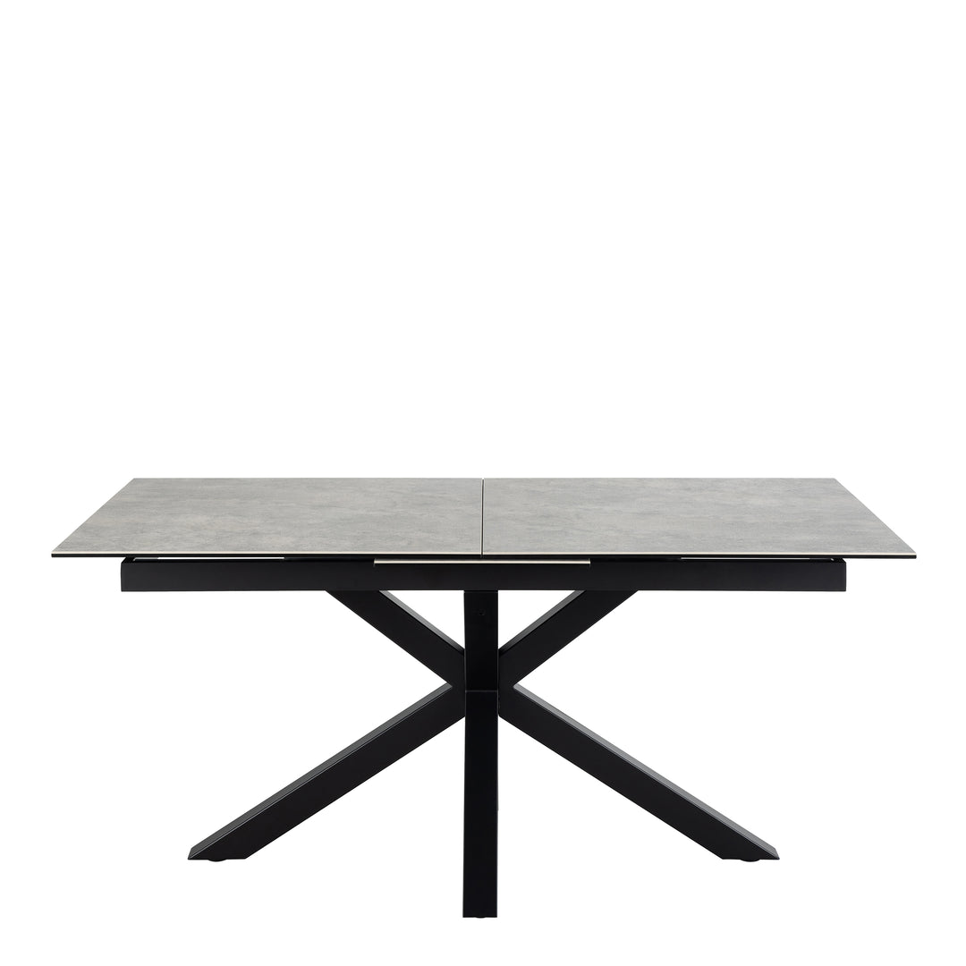 Heaven Extendable Dining Table with Ceramic Grey Top 168cm