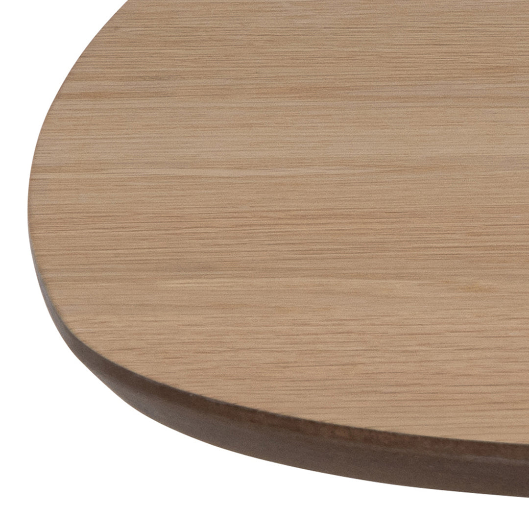Caracas Square Coffee Table in Oak and Matt Black