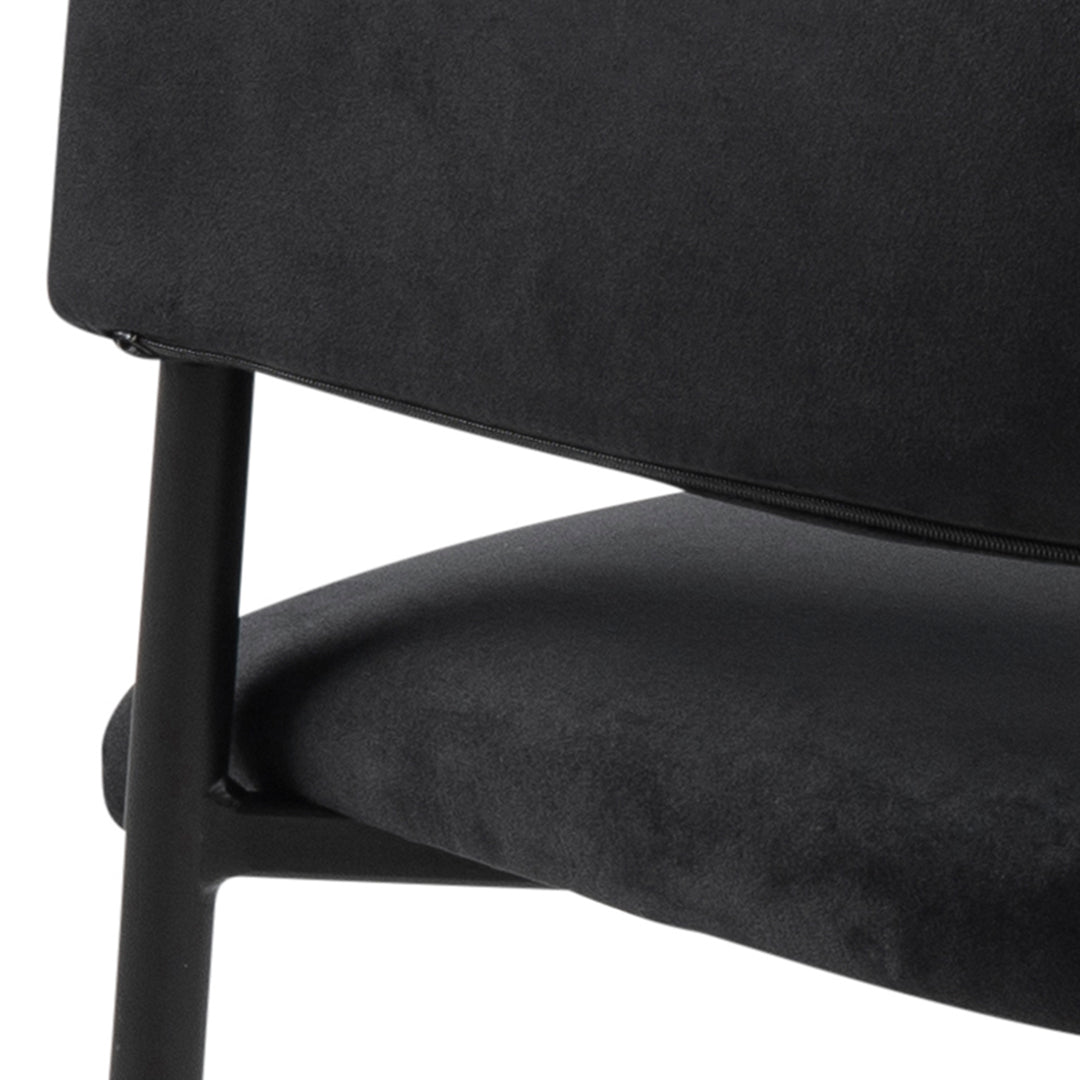 Christo Dining Table in Oak 220x75cm including 6 Lima Dining Chairs with Armrest in Black