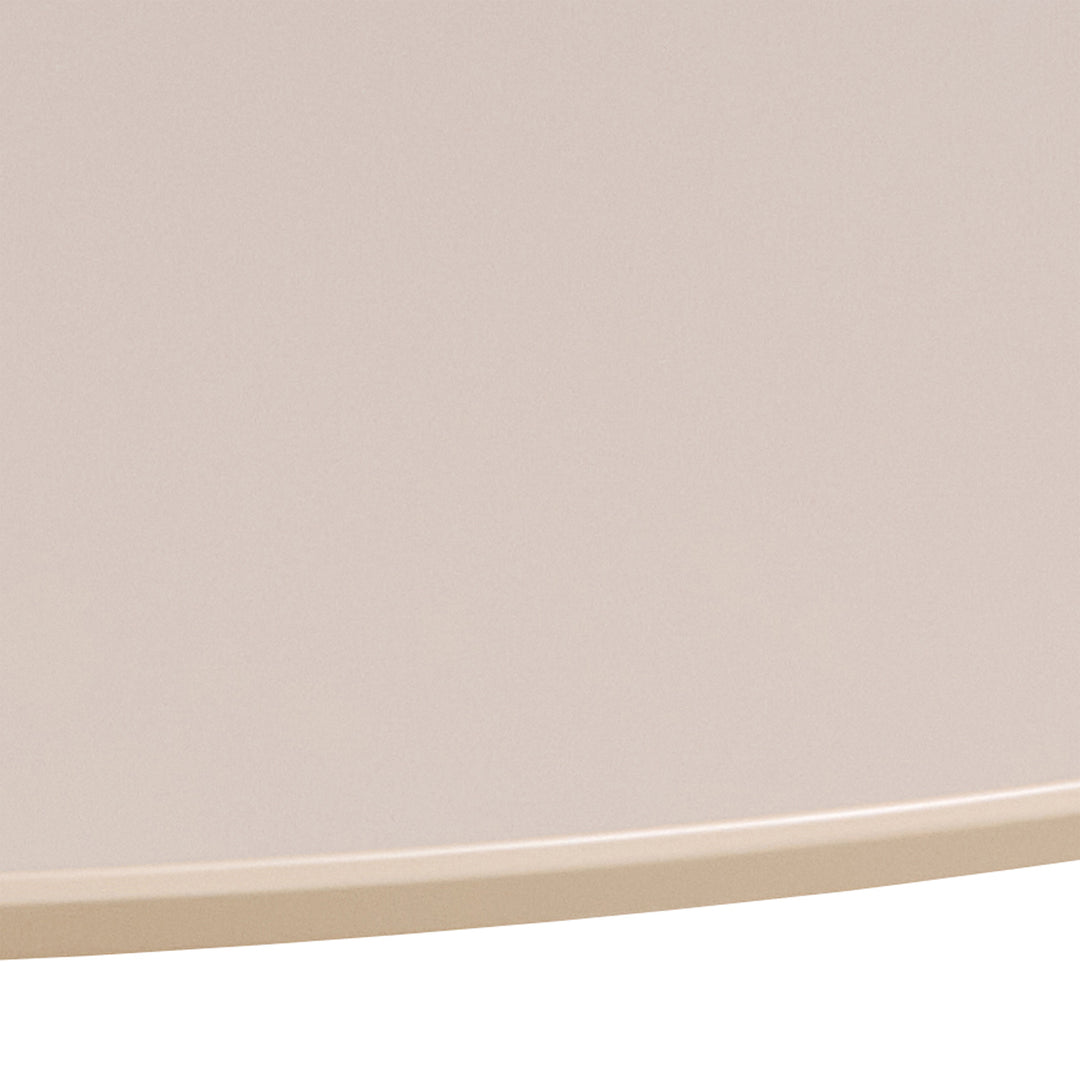 Ibiza Round Dining Table with Beige Top and Matt Beige Base 110x74cm