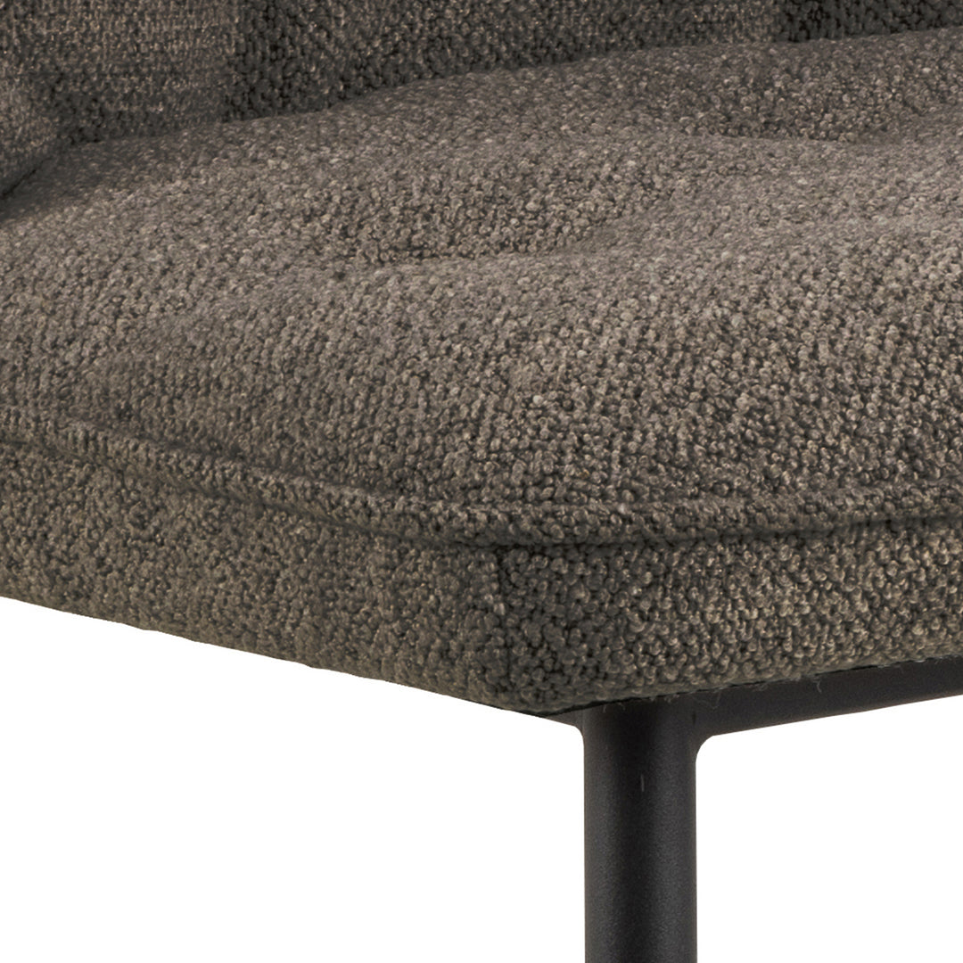 Wicklow Rectangular Dining Table in Grey/Black 140x75cm Included 4 Brooke Dining Chairs in Taupe