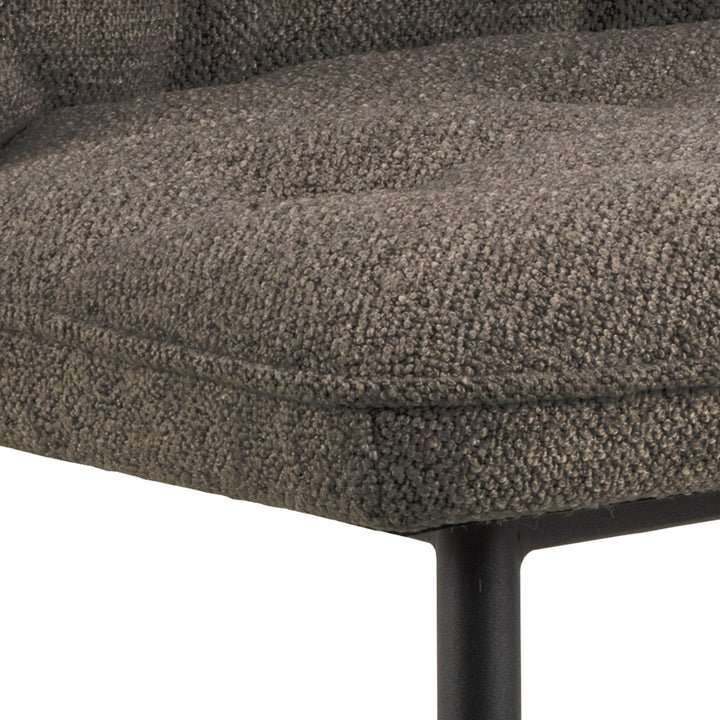 Wicklow Rectangular Dining Table in Grey/Black 140x75cm Included 4 Brooke Dining Chairs in Taupe