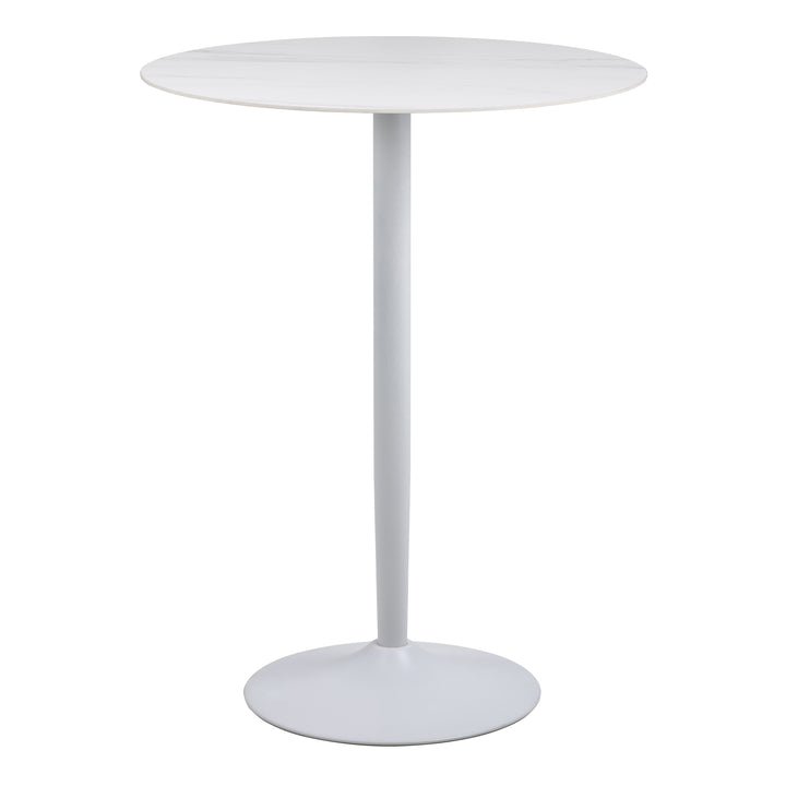 Malta Round Bar Table in Ceramic White