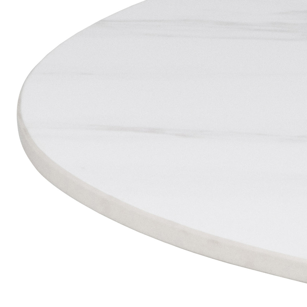 Malta Round Bar Table in Ceramic White