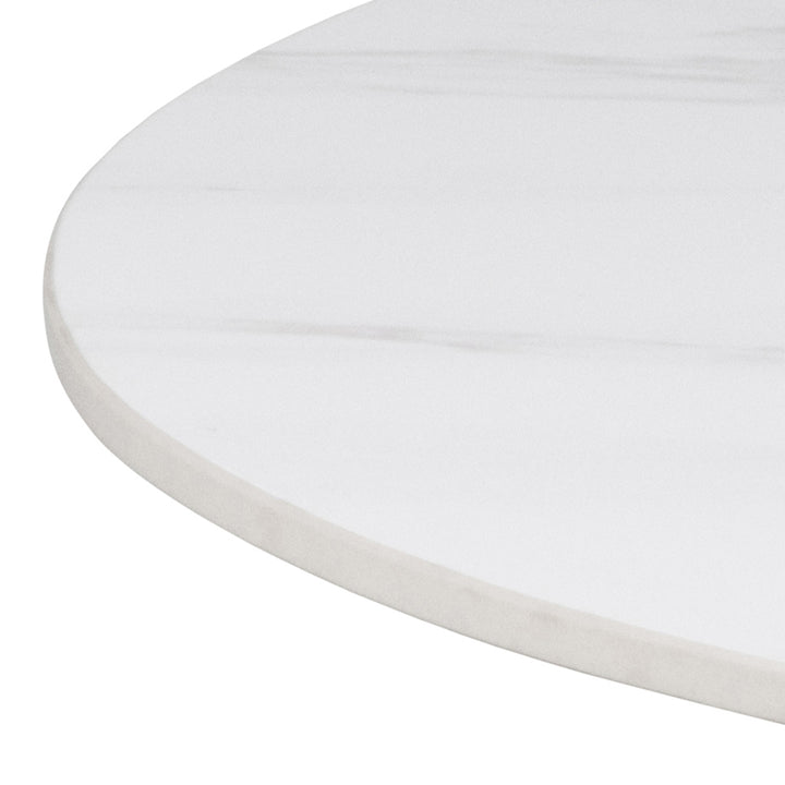 Malta Round Bar Table in Ceramic White