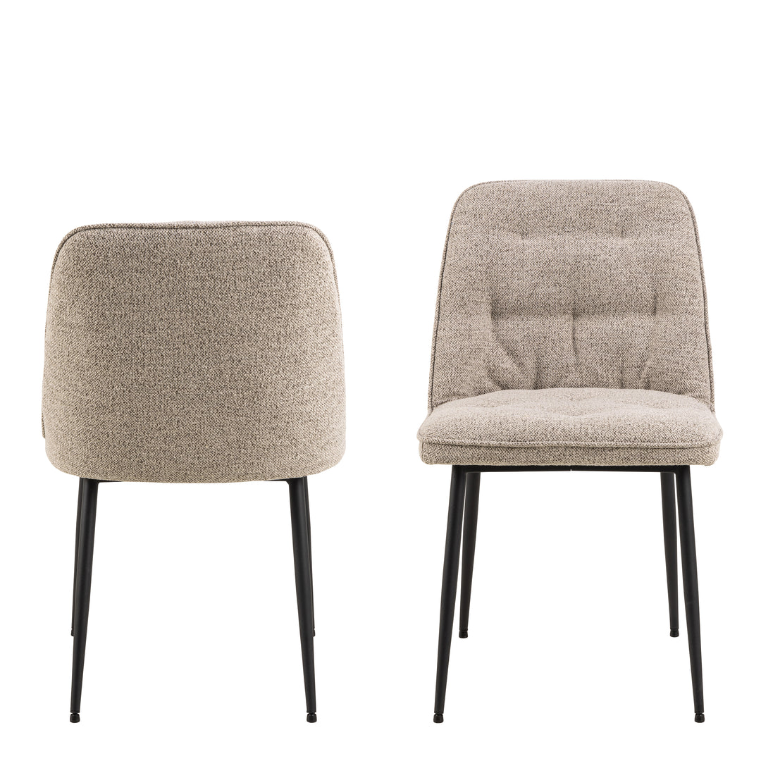 Wicklow Ceramic Dining Table Brown/Black 140x75cm Included 4 Brooke Dining Chairs in Monza Beige