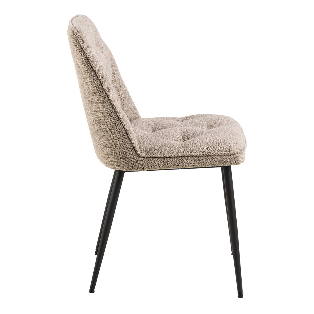 Wicklow Ceramic Dining Table Brown/Black 140x75cm Included 4 Brooke Dining Chairs in Monza Beige