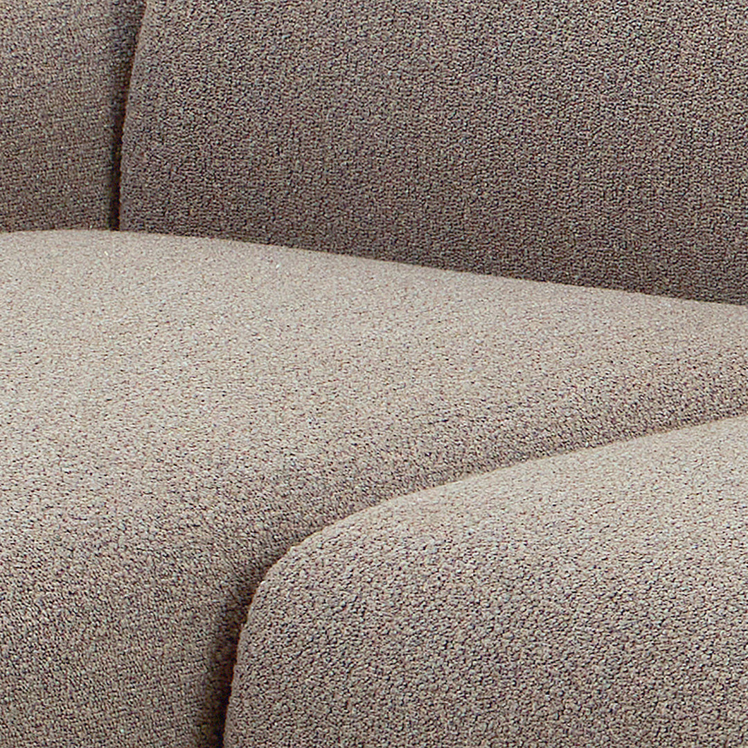 Midfield 2-Seater Chaise Lounge Sofa LHF in Cona Boucle Beige Fabric