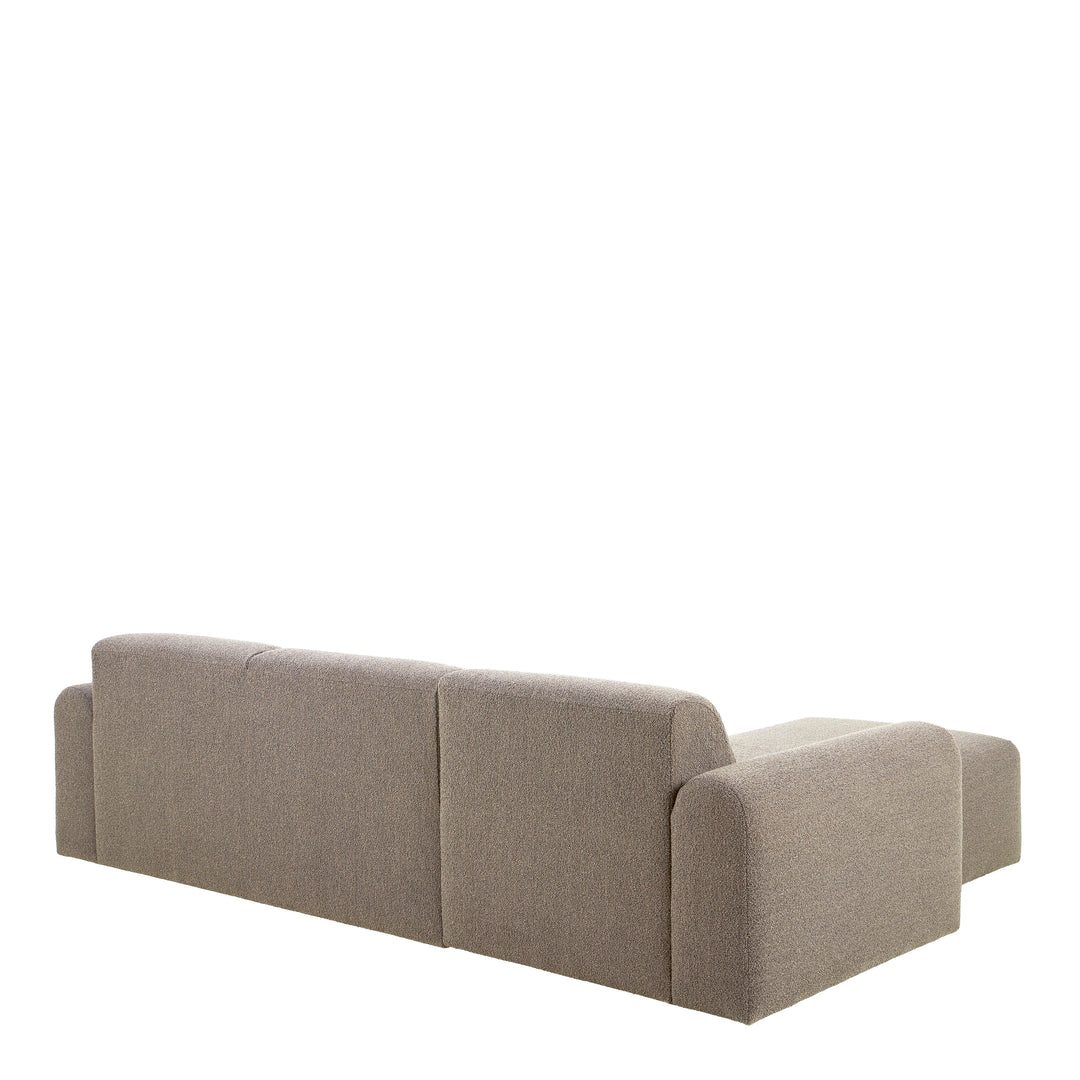 Midfield 2-Seater Chaise Lounge Sofa LHF in Cona Boucle Beige Fabric