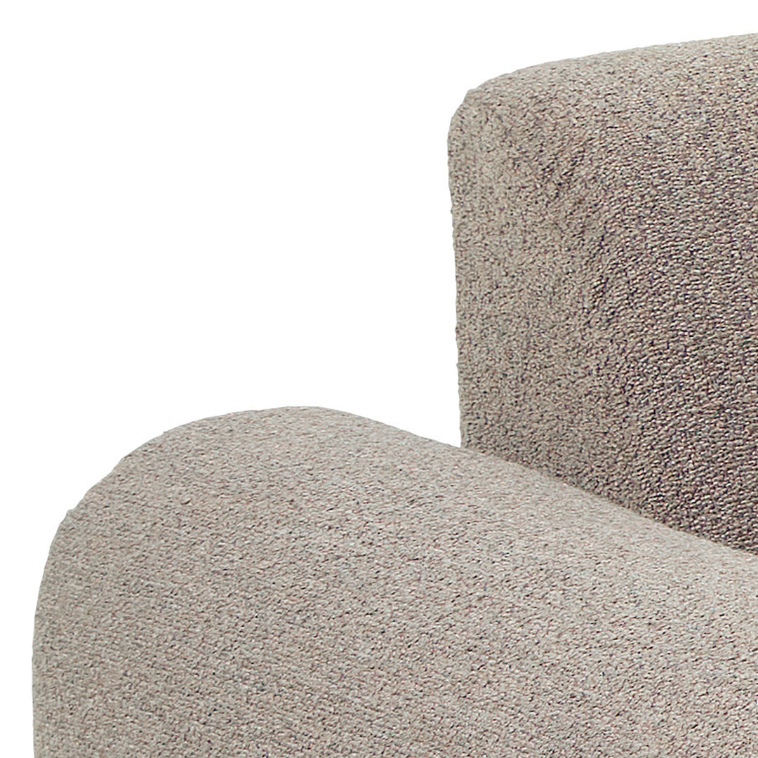 Midfield 2-Seater Chaise Lounge Sofa LHF in Cona Boucle Beige Fabric