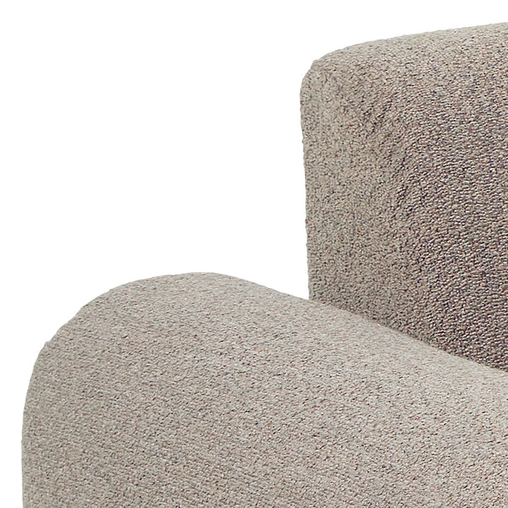 Midfield 2-Seater Chaise Lounge Sofa LHF in Cona Boucle Beige Fabric