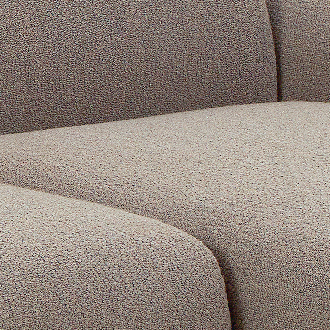 Midfield 2-Seater Chaise Lounge Sofa RHF in Cona Boucle Beige Fabric