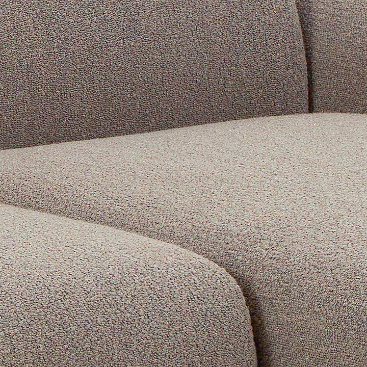 Midfield 2-Seater Chaise Lounge Sofa RHF in Cona Boucle Beige Fabric