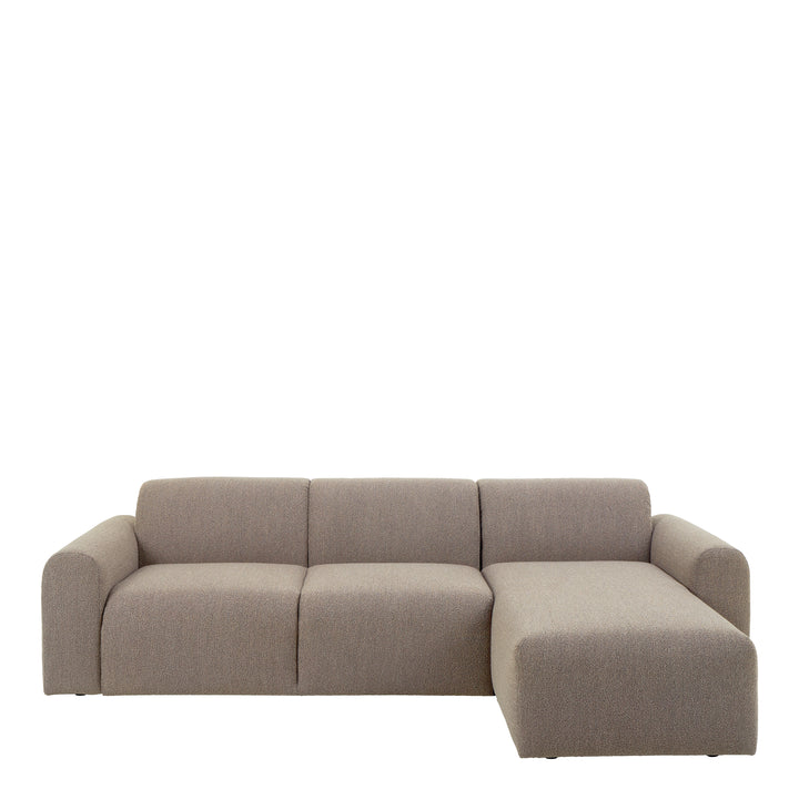 Midfield 2-Seater Chaise Lounge Sofa RHF in Cona Boucle Beige Fabric