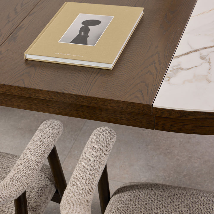 Southampton Round Extendable Dining Table in Cream Ceramic 220cm