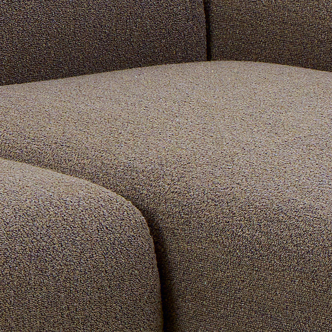 Midfield 2-Seater Chaise Lounge Sofa RHF in Cona Boucle Taupe Fabric