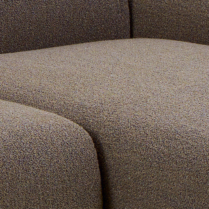 Midfield 2-Seater Chaise Lounge Sofa RHF in Cona Boucle Taupe Fabric