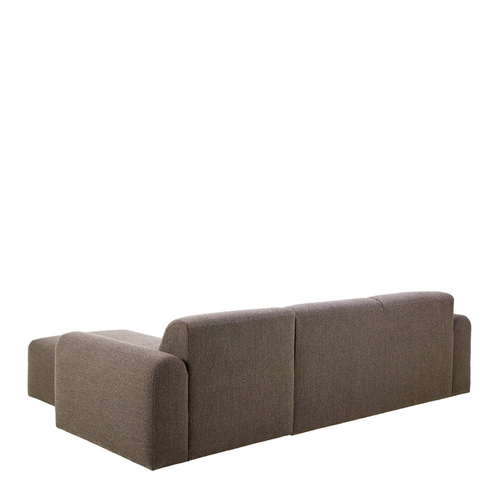 Midfield 2-Seater Chaise Lounge Sofa RHF in Cona Boucle Taupe Fabric