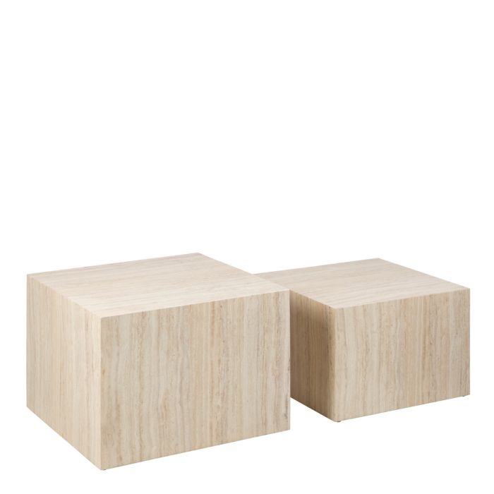 Dice Coffee Table Set in Light Oak - TidySpaces